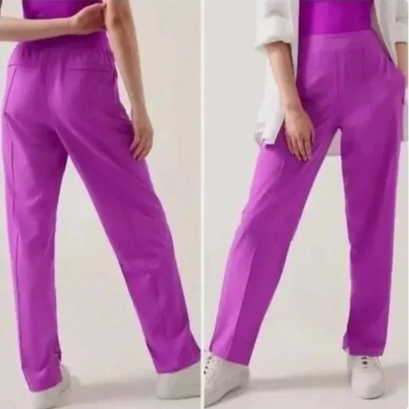 ATHLETA Brooklyn Heights Vienna Slim Pant Size 18 in Jazzy Purple NWOT - Picture 1 of 6